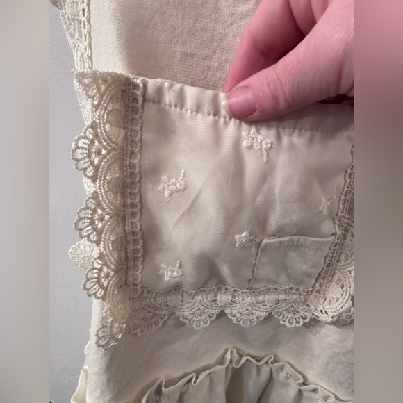 Free People Sweet Skirtall Cream Overalls Midi Dress - Picture 10 of 11